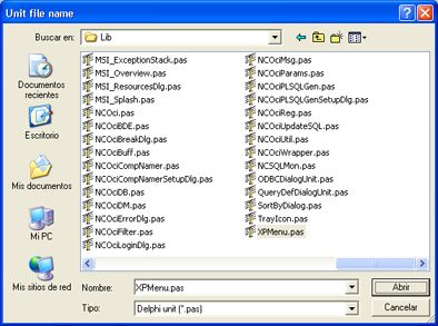 AjpdSoft Instalar componentes Delphi - Seleccionar fichero .pas